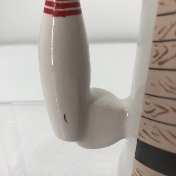 VTG Emson 3D Bowling Mug Stein Bowler Lane Pin Ball Handle Taiwan 5.25" *NO LID - Picture 5 of 12